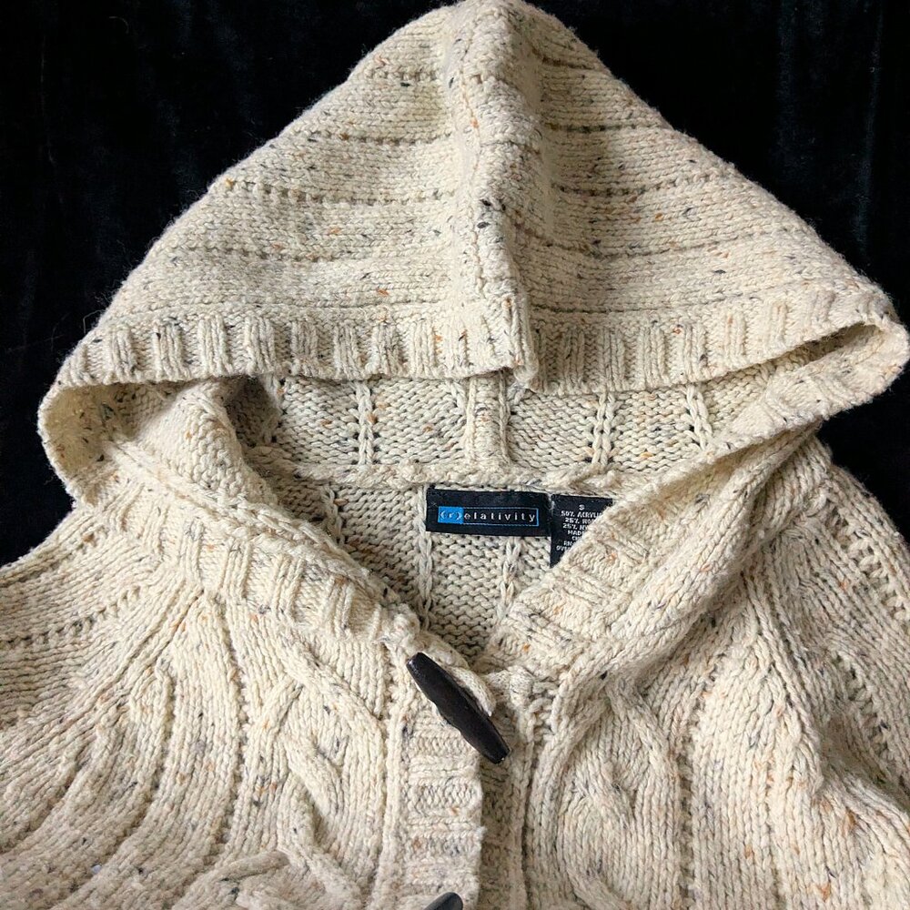 Relativity Sweater Hoodie Cardigan Small EUC - Picture 5 of 7